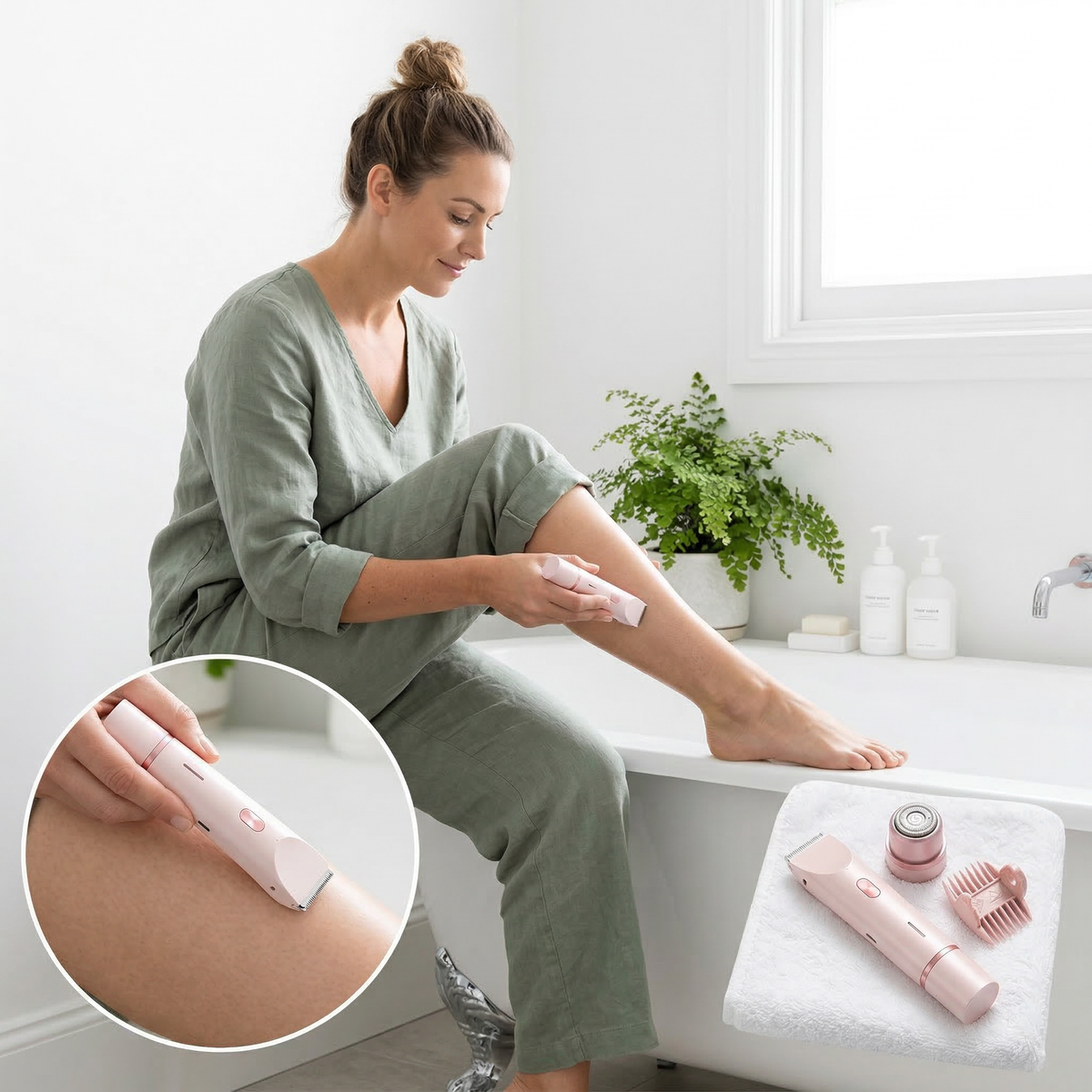 Velora Shave™ — 2-in-1 Women's Electric Shaver
